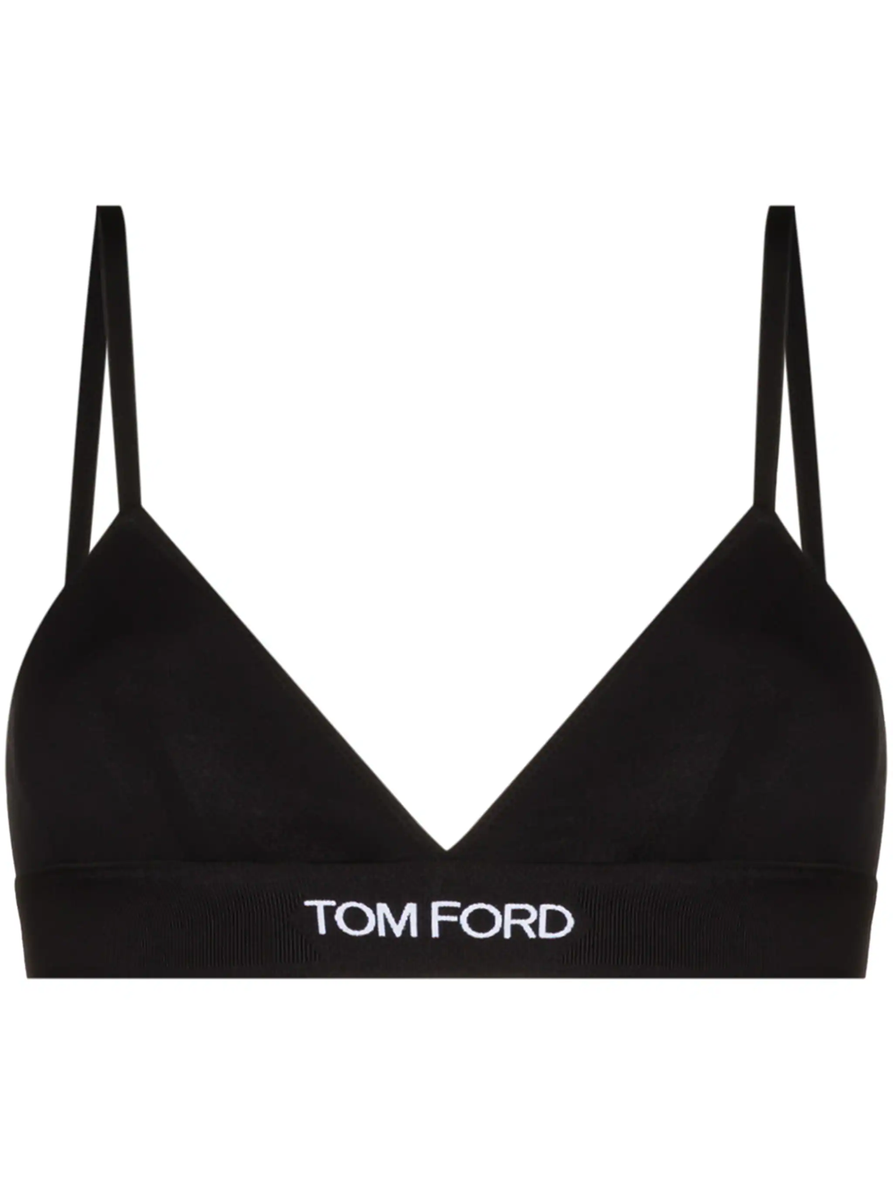 Tom Ford Signature Triangle Cup Bra With Adjustable Straps In Black