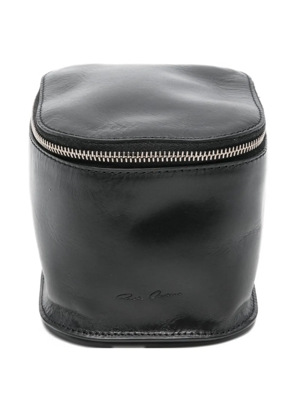 Rick Owens Leather Zip-around Wallet In Black