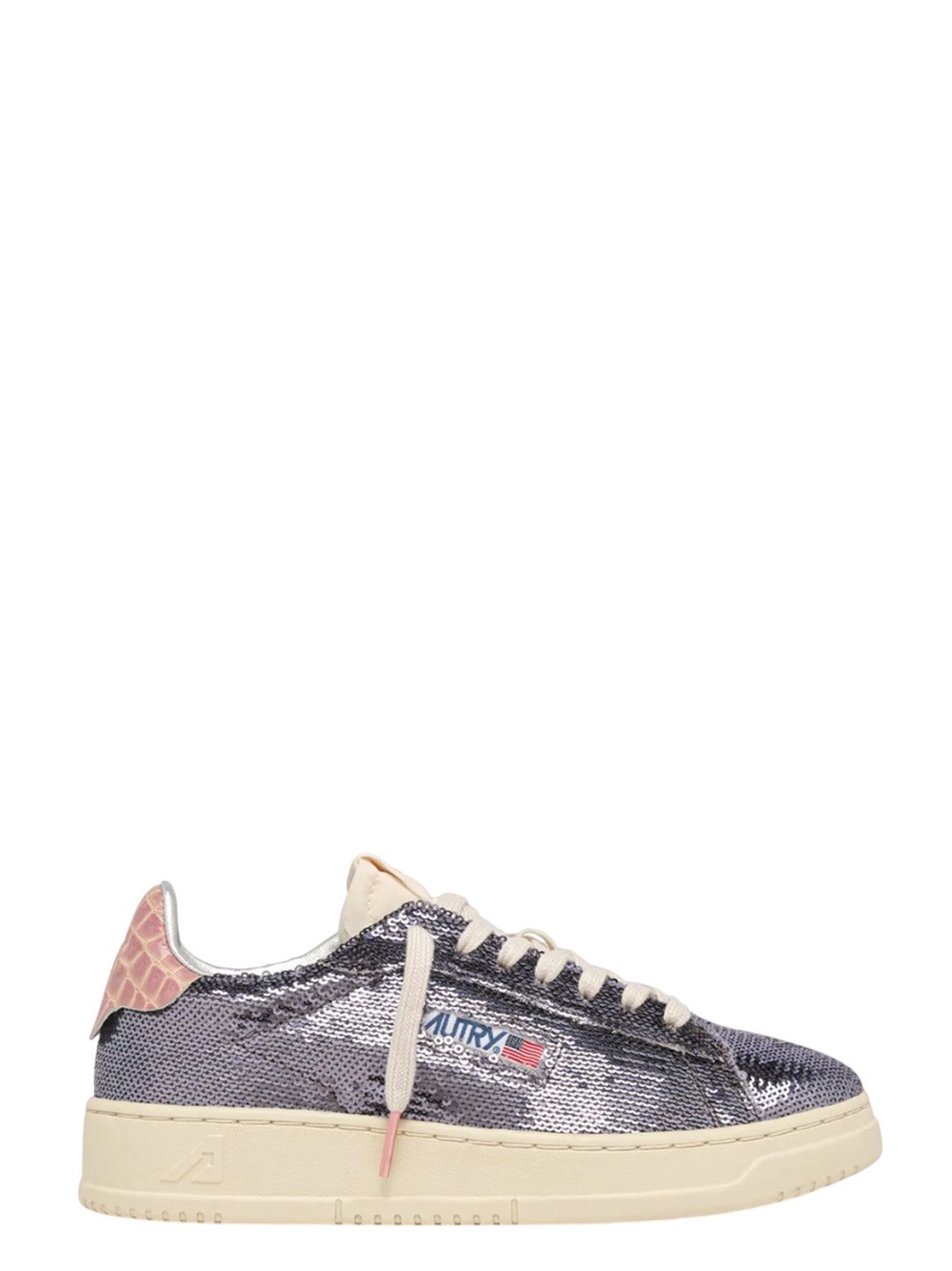 Autry Dallas Low Sparkling Sequin Steel Sneakers In Multi