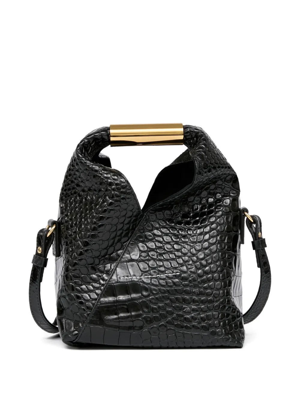 Mm6 Maison Margiela Japanese Small Leather Handbag In Black