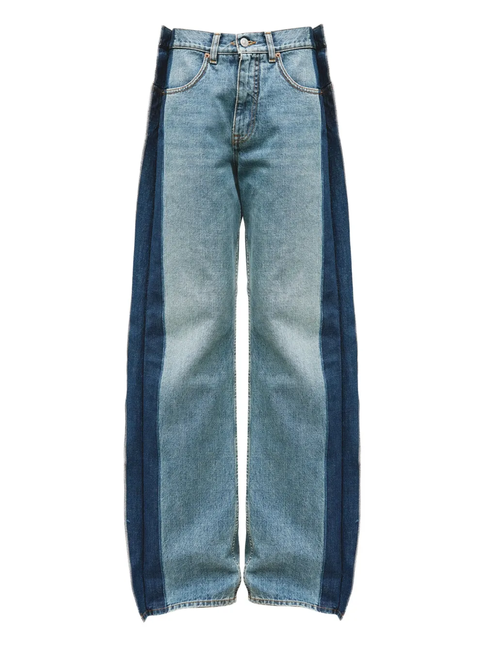 Mm6 Maison Margiela Five Pocket Straight Fit Trousers In Blue