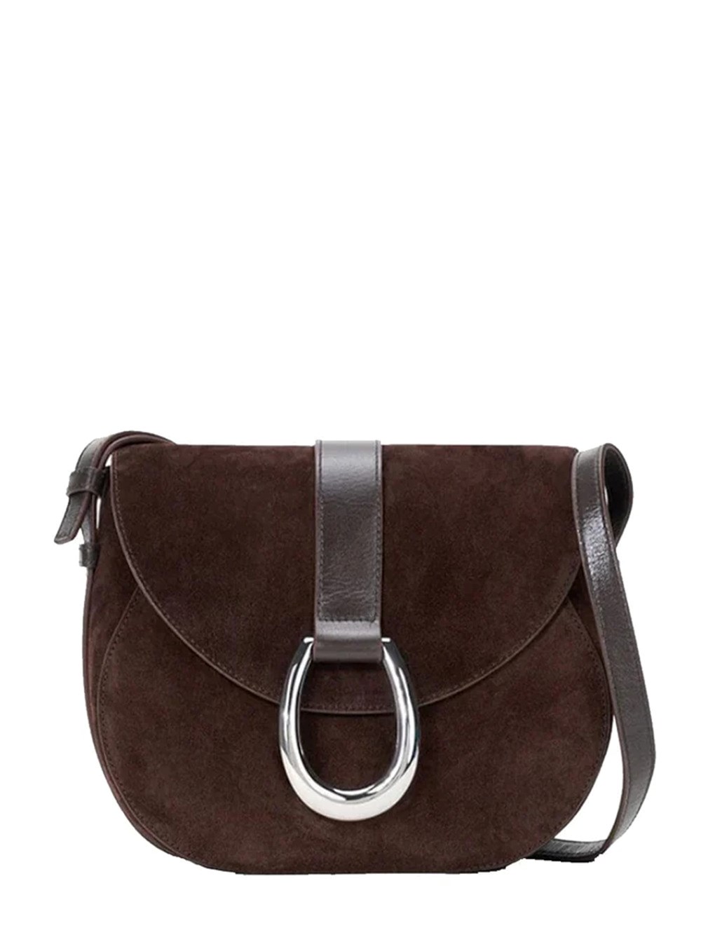 Staud Bella Truffle Suede Crossbody Bag In Brown