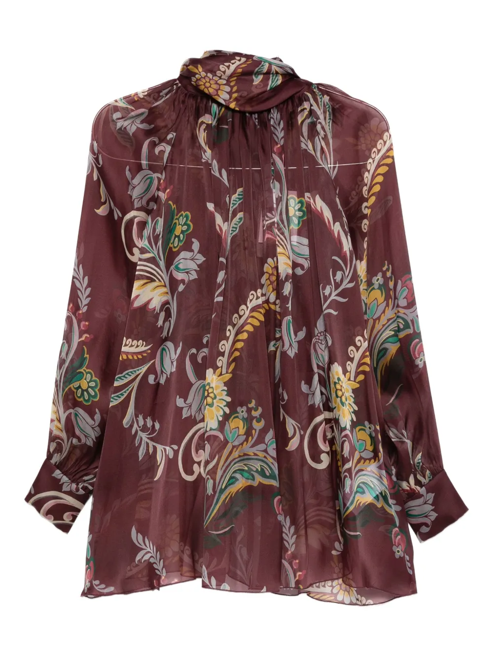 Etro Women Silk Blouse With Paisley Print In Multi