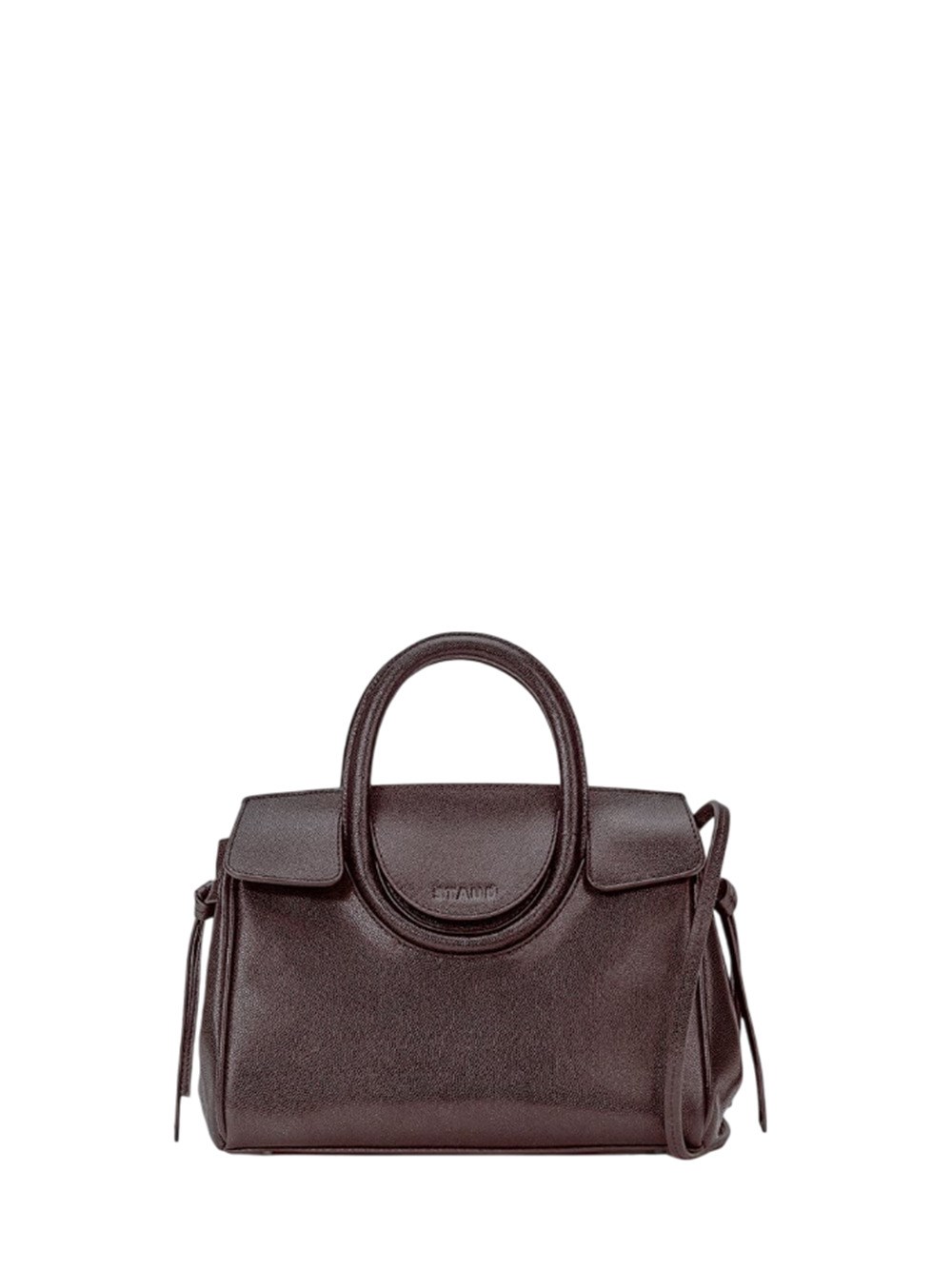 Staud Mini Maude Leather Carryall Bag In Brown