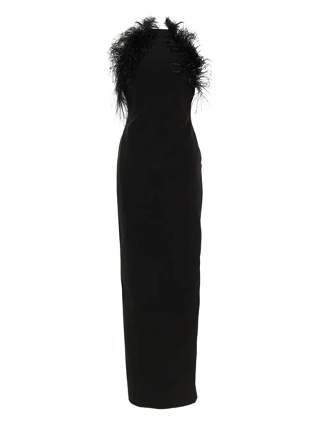 the attico Long dress with feather trim available on  theapartmentcosenza.com - 48228 - US