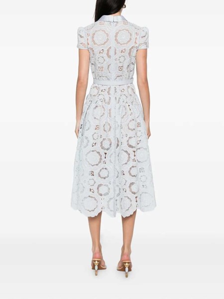 self portrait floral lace midi dress self-portrait - White Flower Lace Midi Dress