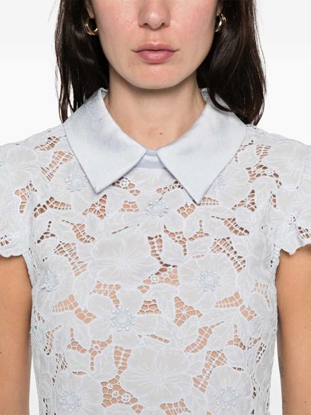Self-Portrait Floral Lace Dress Blue - UK 6