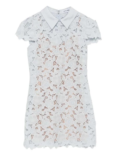 Self-Portrait Floral Lace Dress Blue - UK 6