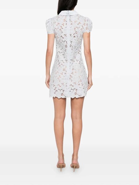 Self-Portrait Floral Lace Dress Blue - UK 6