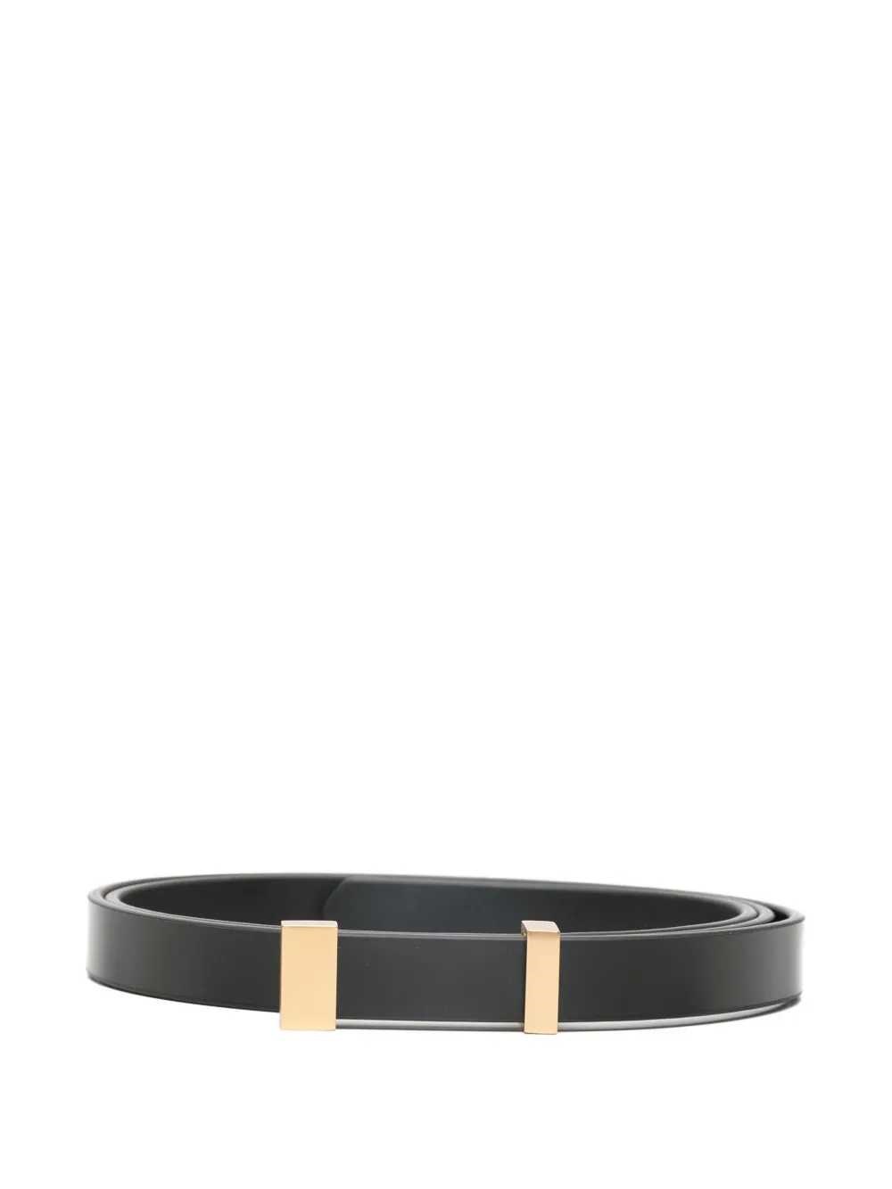 Lardini Belt With Gold-tone Buckle In Black