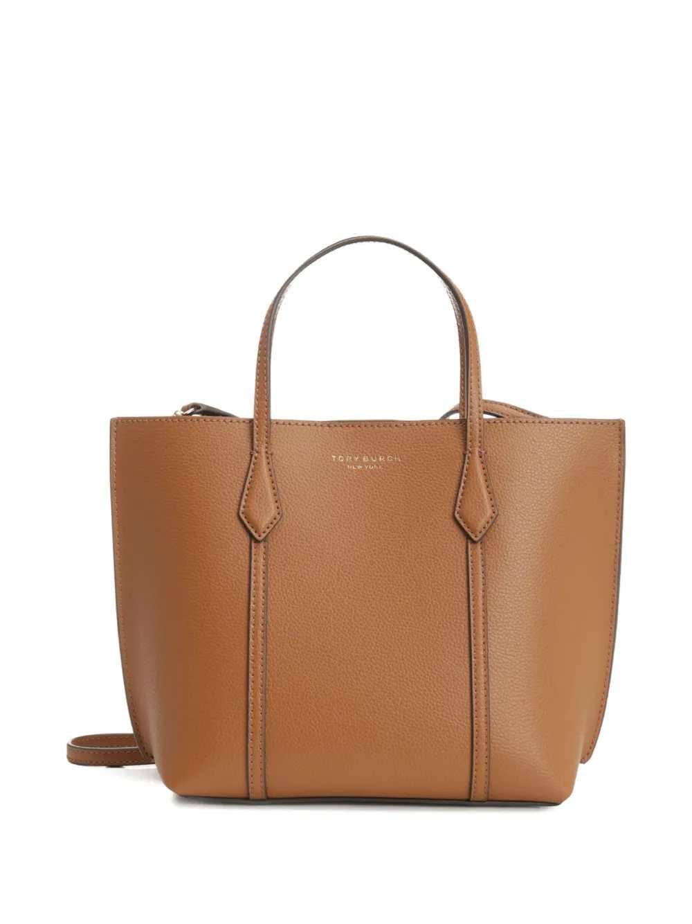 Tory Burch Perry Small Leather Tote Bag In Brown