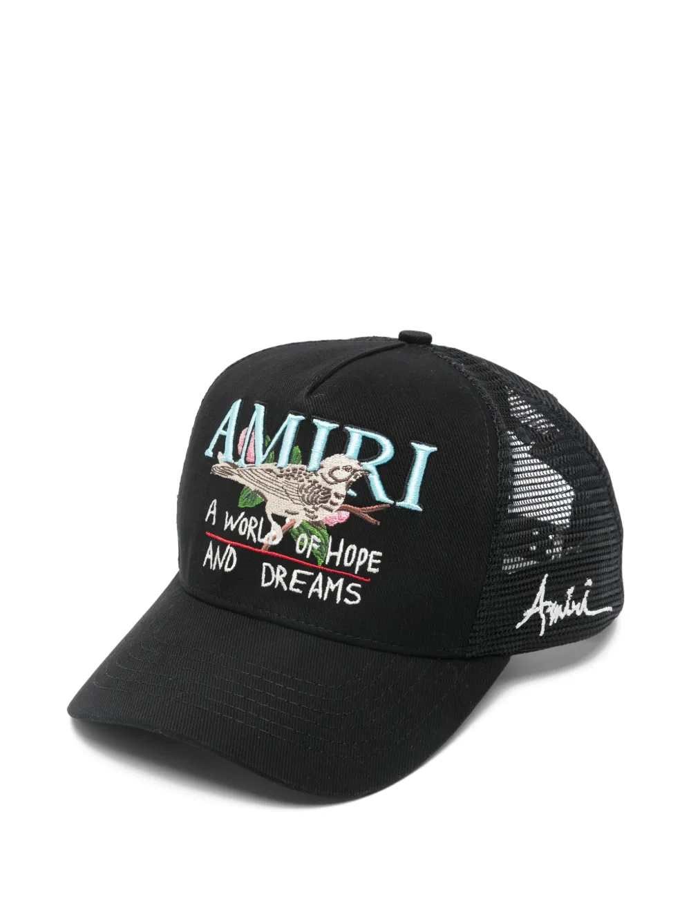 Amiri Mesh Hat With Embroidery In Black