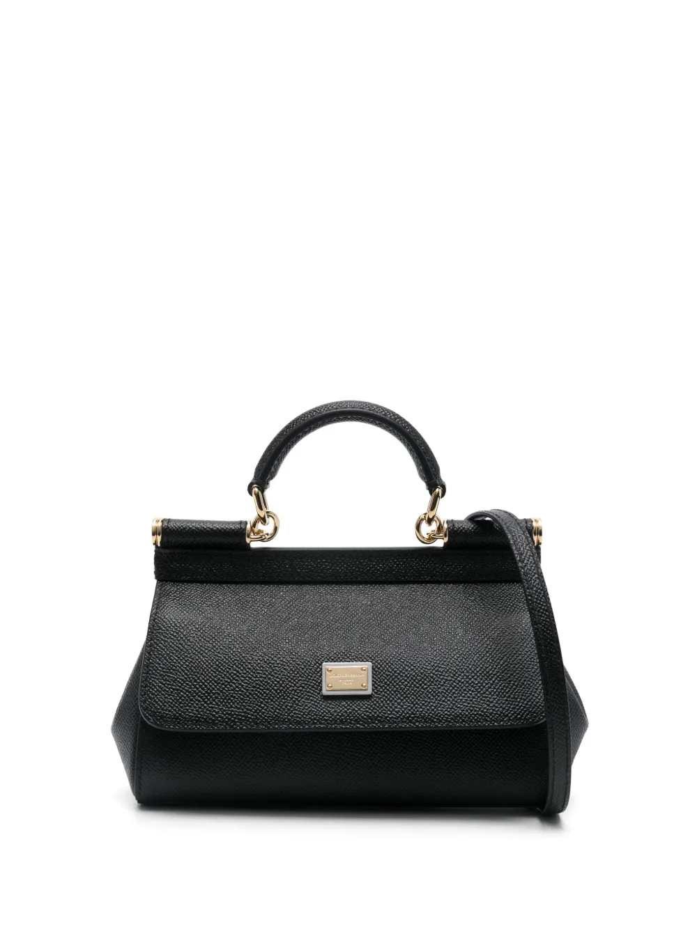 Dolce & Gabbana Sicily Small Tote Bag In Black