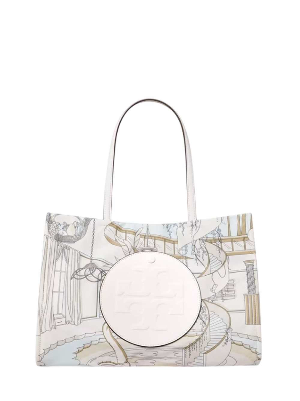 Tory Burch Ella Printed Small Tote In Multi