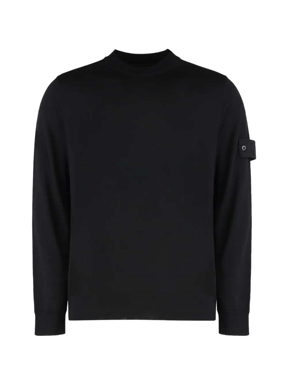 STONE ISLAND Maglione In Lana Vergine Con Patch Logo
