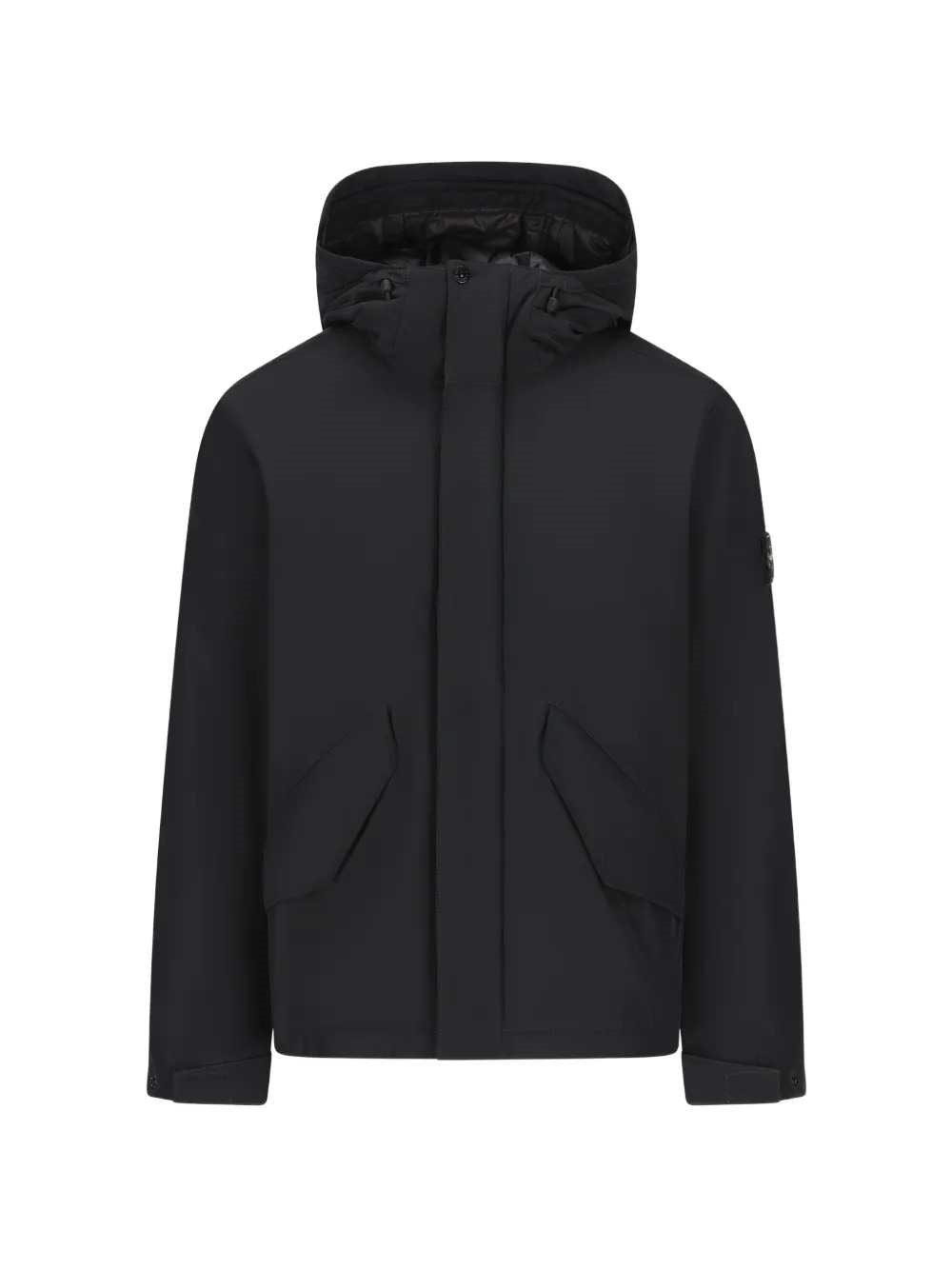 STONE ISLAND Logo-Patch Hooded Sweatshirt