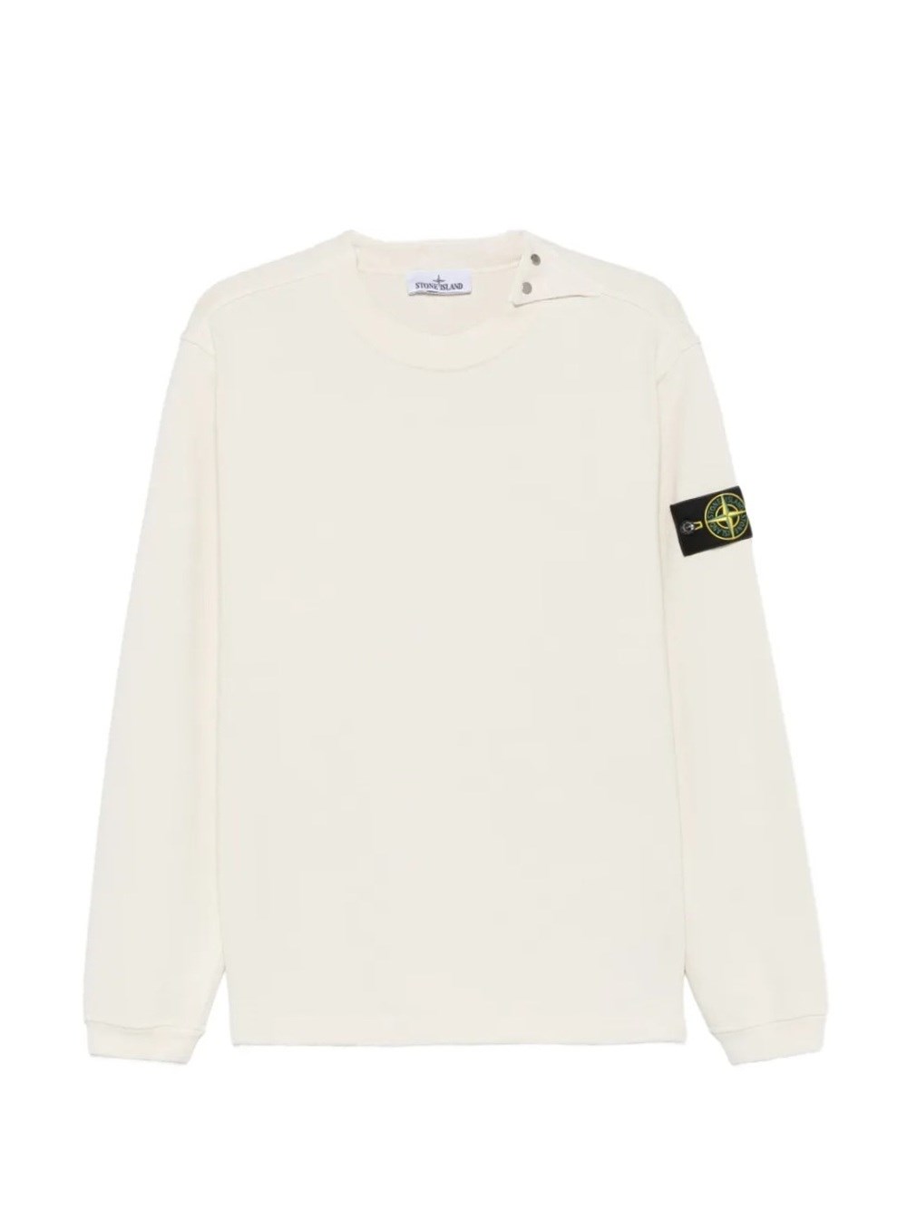 STONE ISLAND Button-Detail Sweater With Logo Patch On The Shoulder