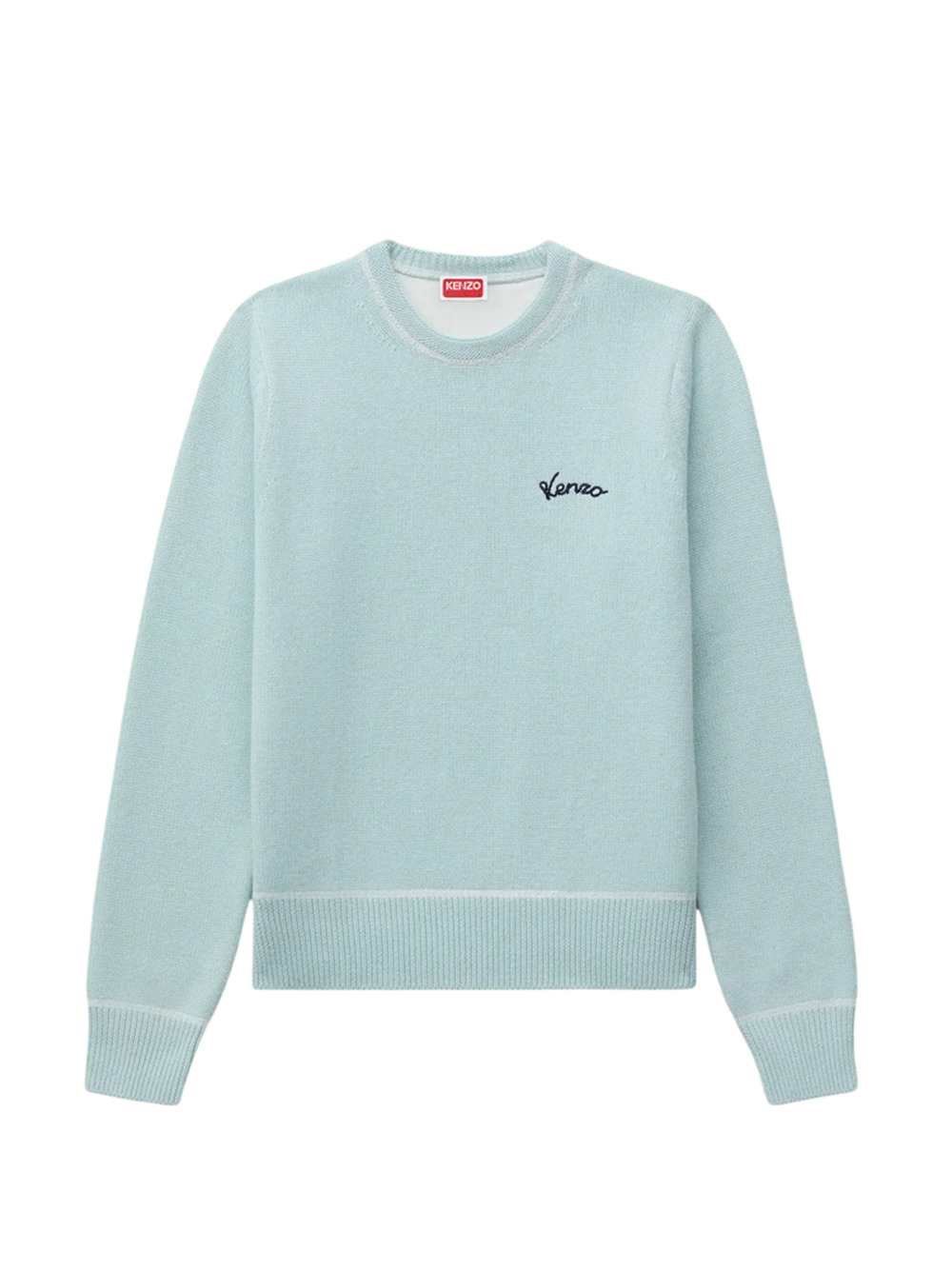 Kenzo ‘ Varsity' Cotton Sweater In Blue