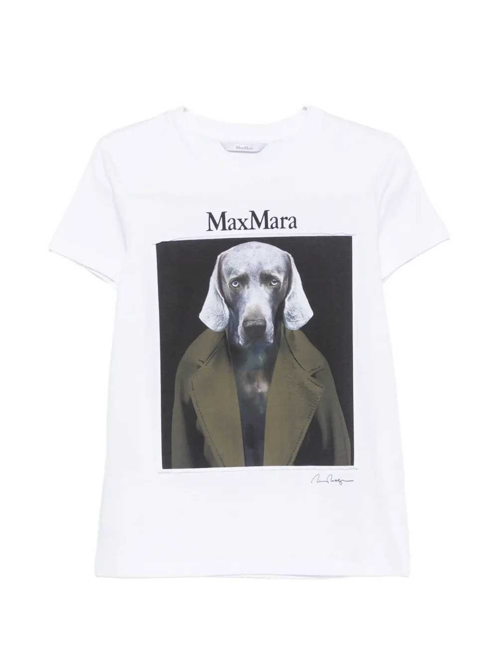 MAX MARA T-Shirt A Maniche Corte Con Stampa Calca