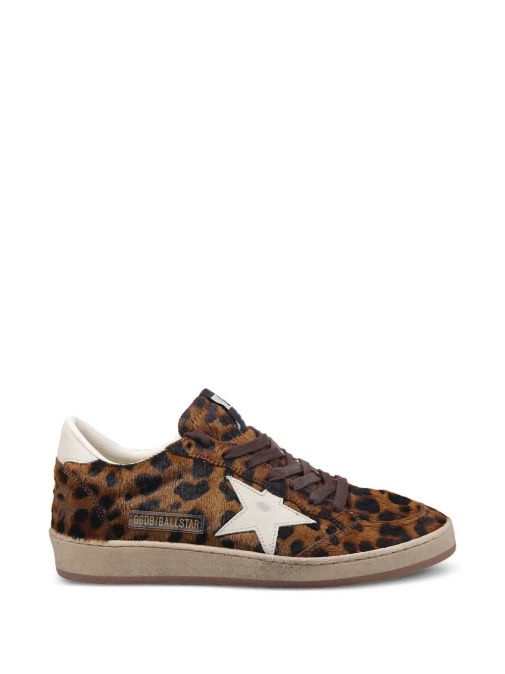 GOLDEN GOOSE Leopard-Print Ball Star Sneakers