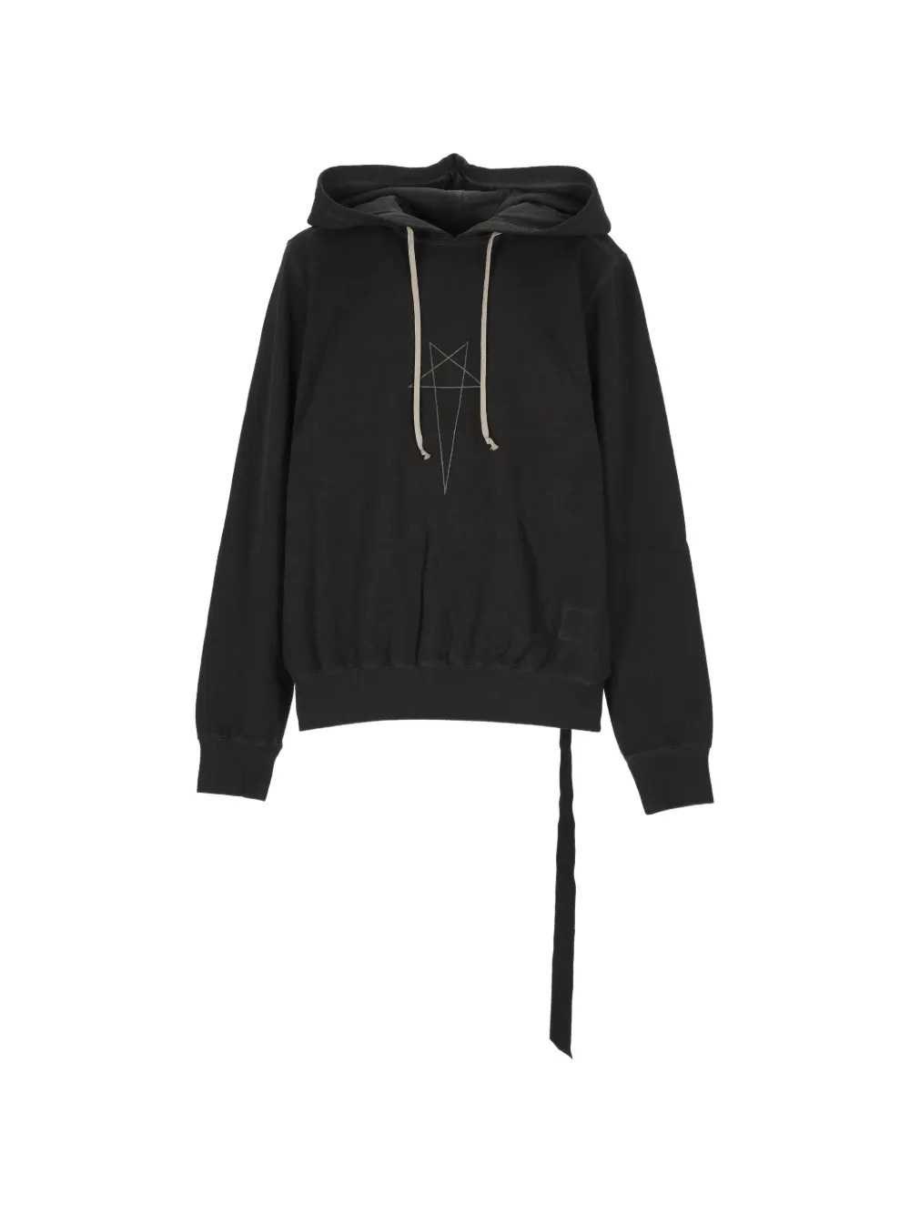 RICK OWENS DRKSHDW Felpa Con Cappuccio Con Stampa A Pentagramma