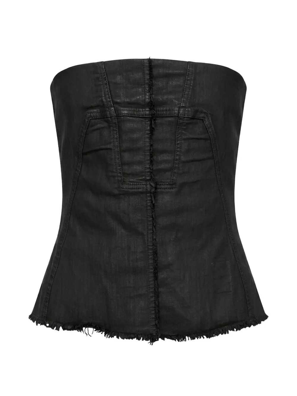 RICK OWENS DRKSHDW Waxed-Finish Bustier Top