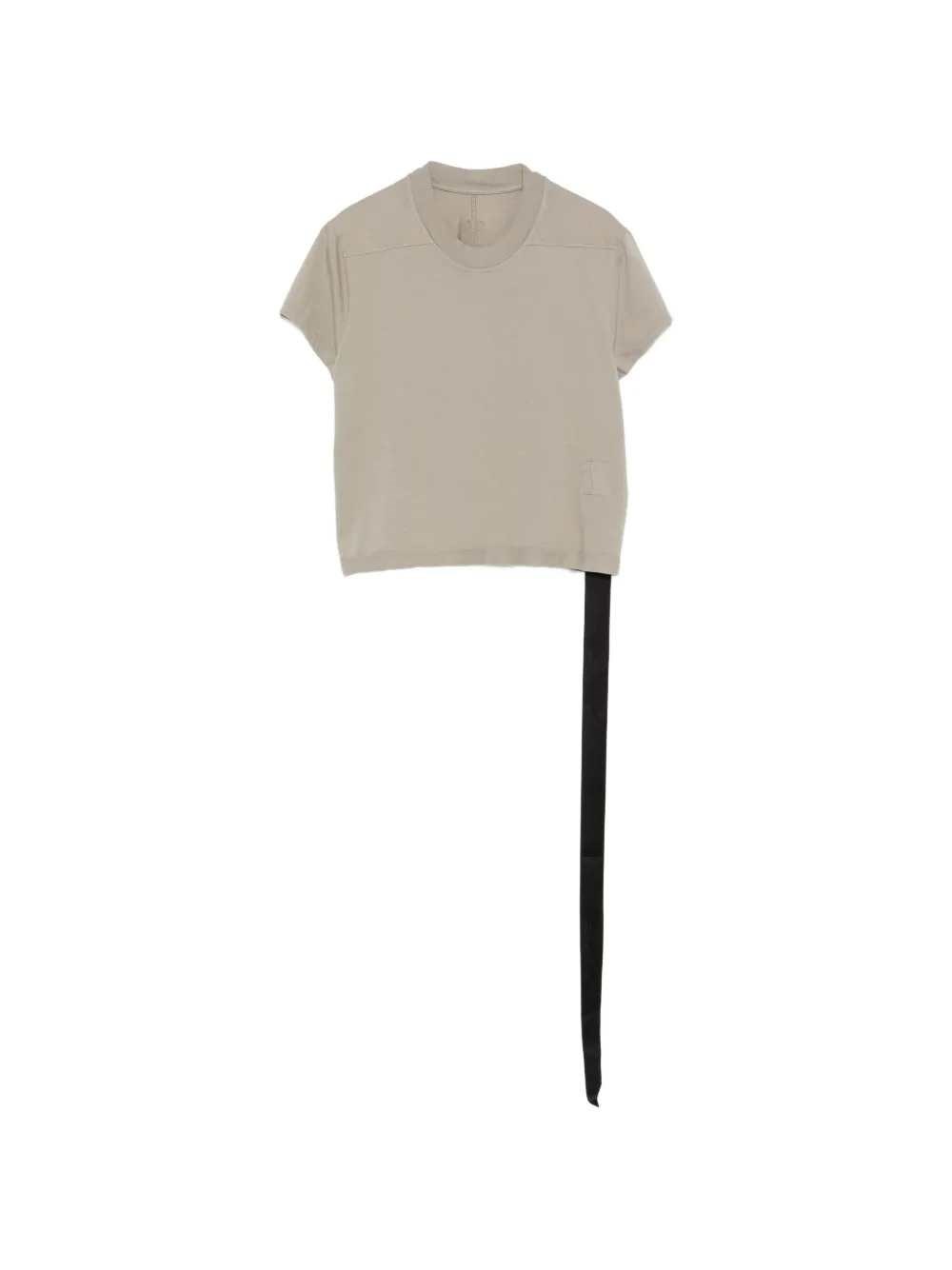 RICK OWENS DRKSHDW T-Shirt Con Bordi A Coste E Cinturino Pendente