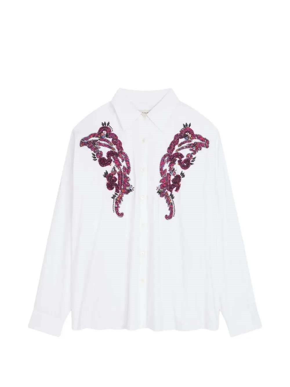DRIES VAN NOTEN Camicia A Bozzolo Ricamata