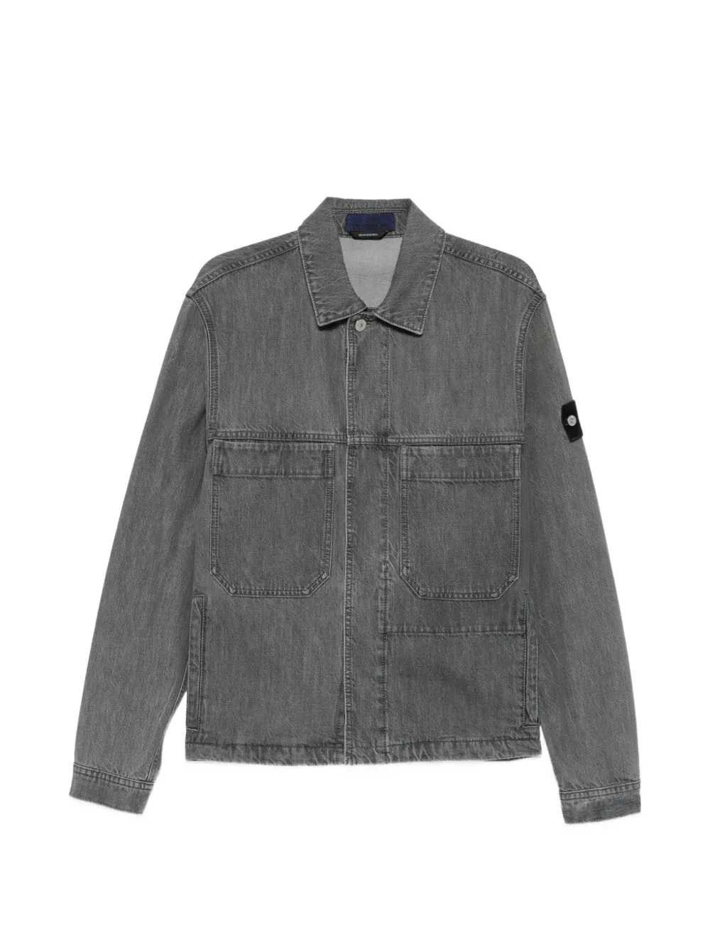 STONE ISLAND Giacca Di Jeans Con Patch Logo