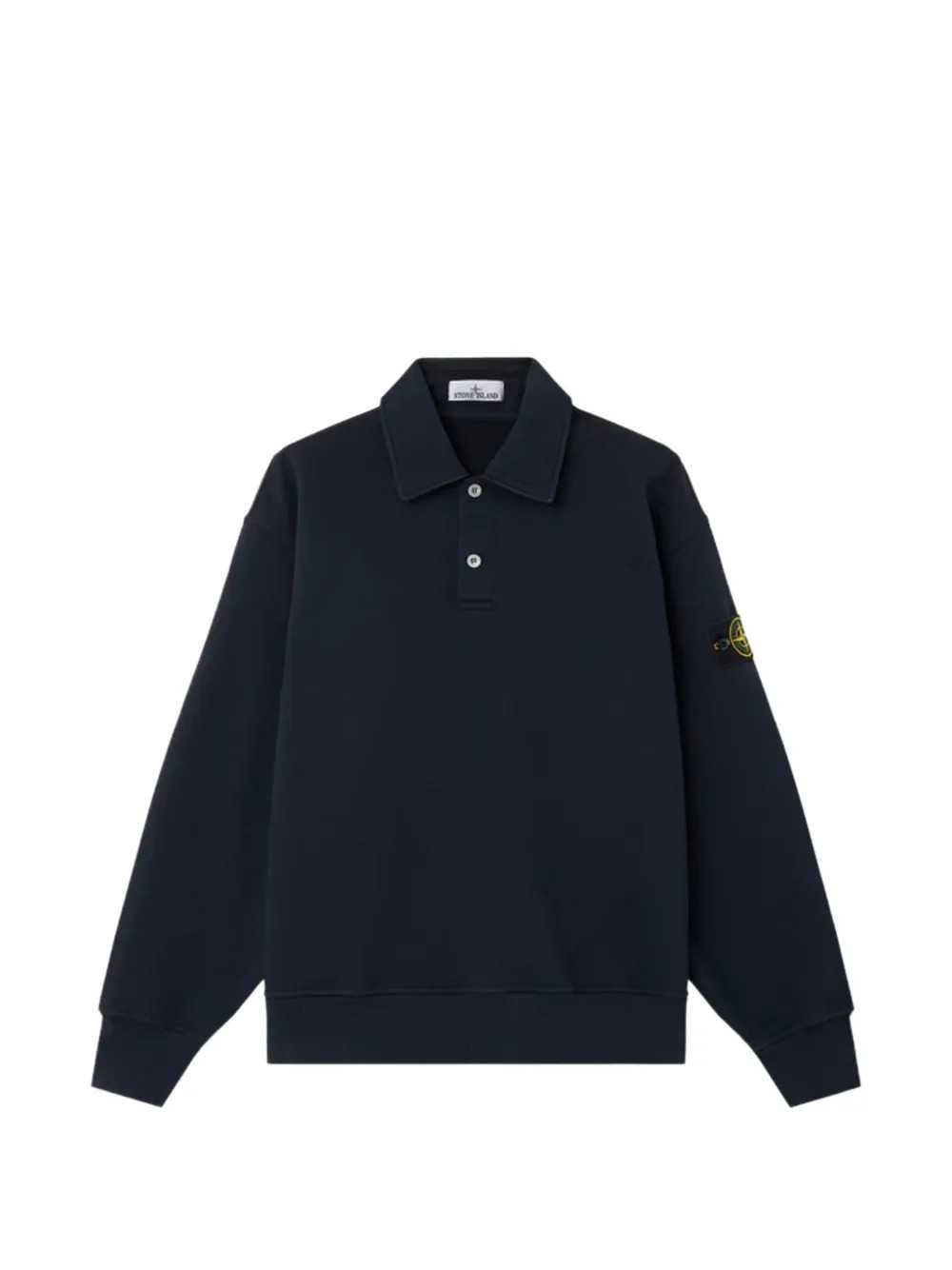 STONE ISLAND Tubular Cotton Fleece Polo Shirt