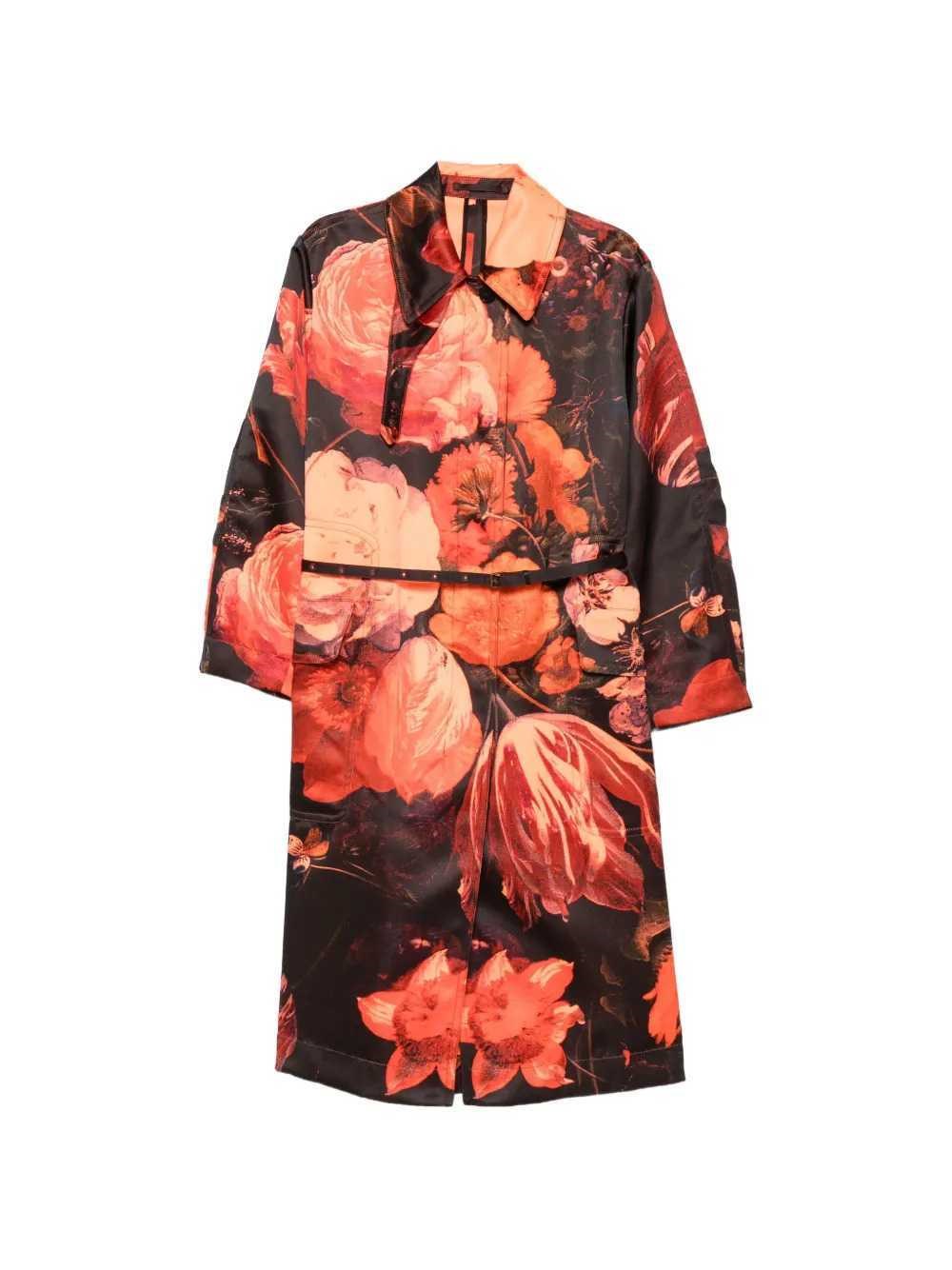 DRIES VAN NOTEN Rain 4038 W. W. Coat Neon Orange