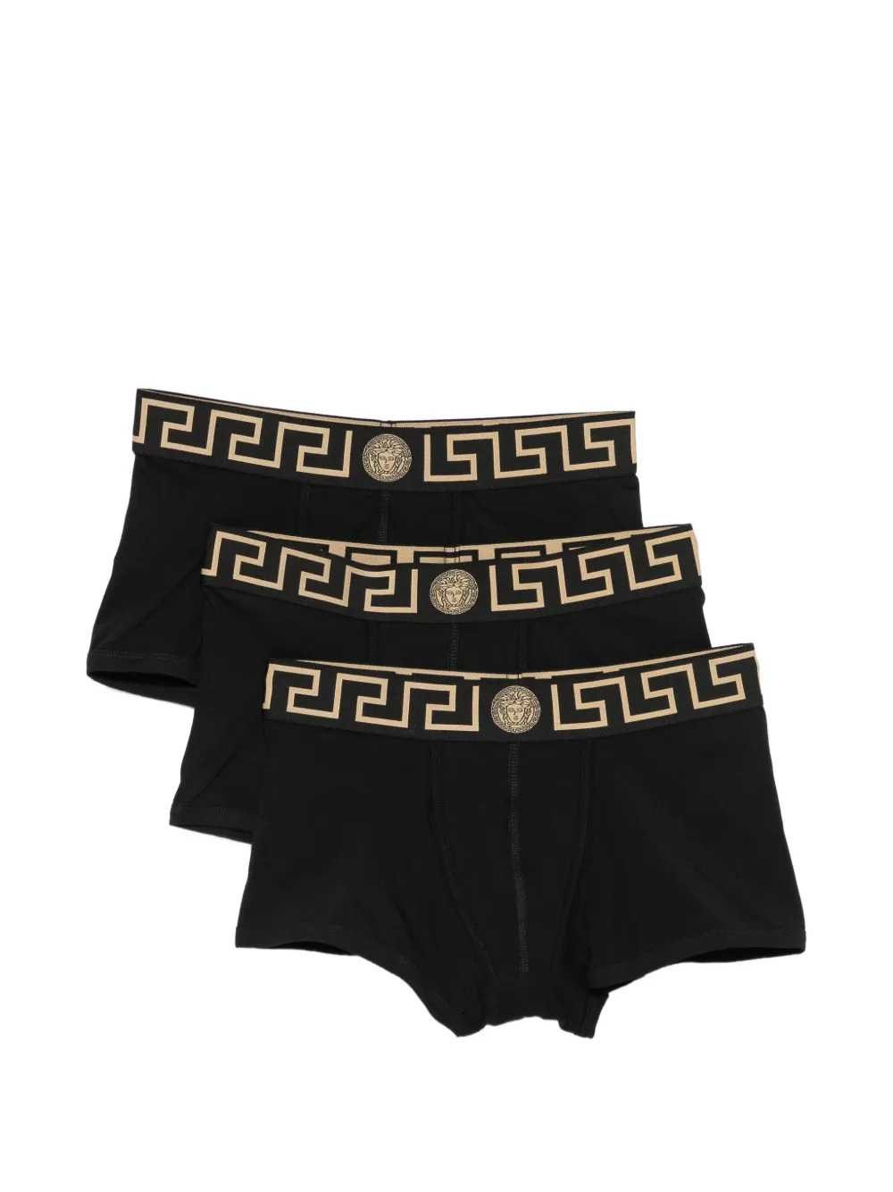 VERSACE Logo-Print Boxer Shorts (Set Of Three)