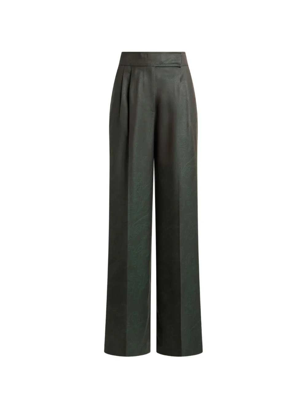 ETRO Jacquard Wool Trousers With Pleats And Paisley Pattern