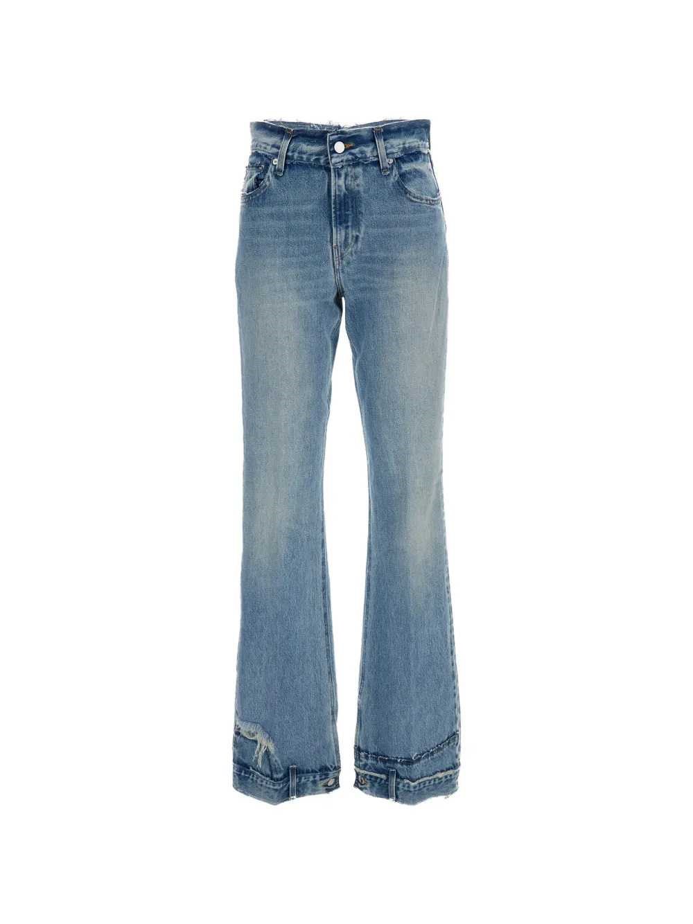 HAIKURE Flora Straight-Leg Jeans, Washed-Out Effect