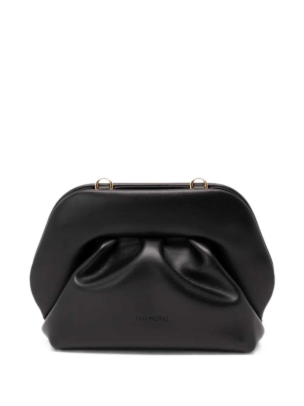 Themoire' Small Bios Vegan Fabric Clutch In Black
