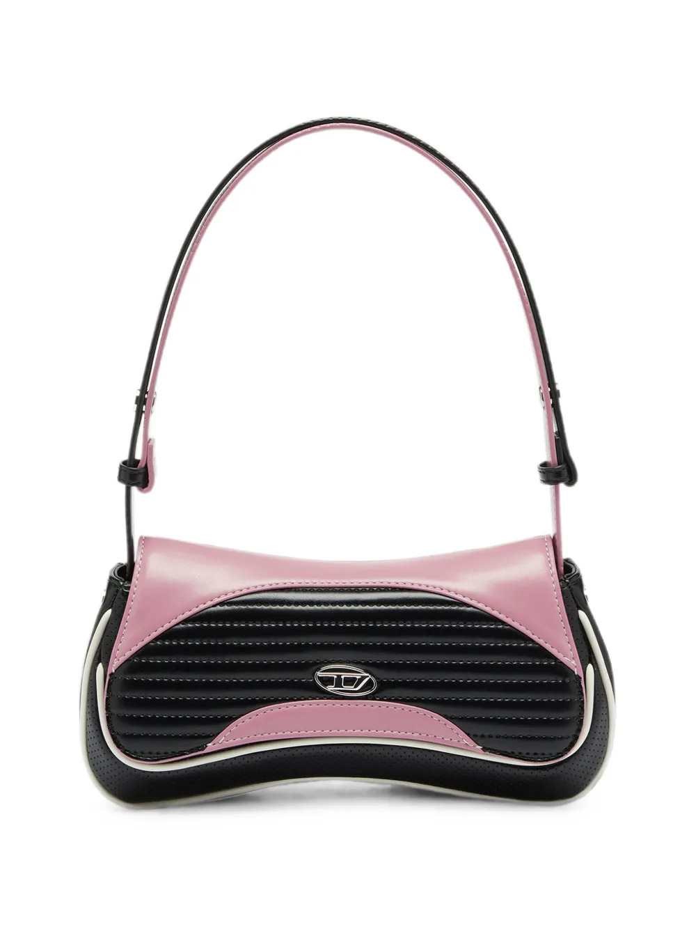 Diesel Play Clutch With Color-block Design In Pink & Purple
