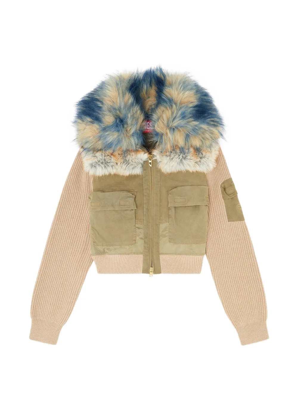 DIESEL Bomber Jacket With Soft Ribbed Trims