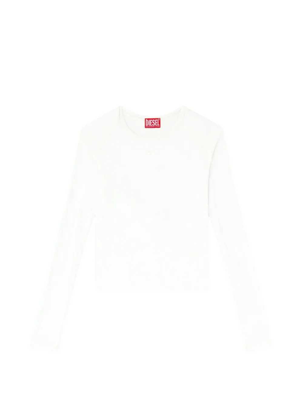 DIESEL T-Shirt A Maniche Lunghe In Jersey Doppio Strato Con Ruches