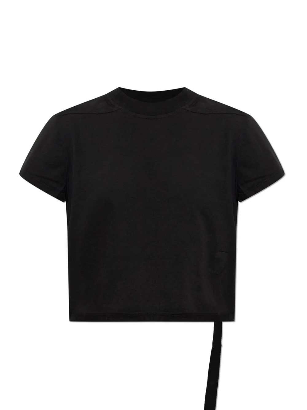 RICK OWENS DRKSHDW T-Shirt Con Bordi A Coste E Cinturino Pendente