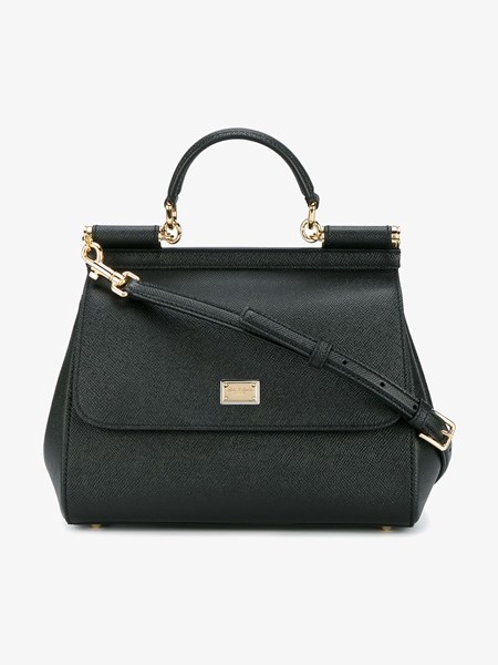 Buy Dolce & Gabbana Sicily Medium Leather Crossbody Bag - Black At