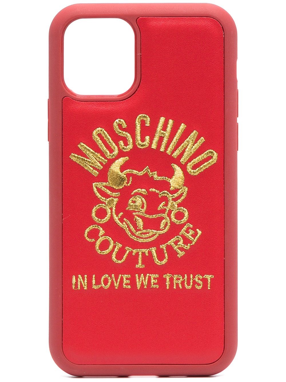 Moschino Cover For Iphone 11 Pro Max In Red Modesens